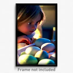 Pixel Art Poster - Thoughtful Eggs (8 Bit Psychedelic Trippy Video Game Print)