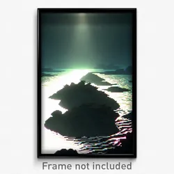 Pixel Art Poster - Dark Reef (8 Bit Psychedelic Trippy Weird Video Game Print)