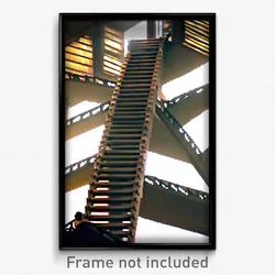 Pixel Art Poster - Voluminous Ladder (8 Bit Psychedelic Trippy Video Game Print)