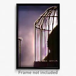 Pixel Art Poster - Wire Frame Shire (8 Bit Psychedelic Trippy Video Game Print)