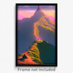 Pixel Art Poster - Silly Peak (8 Bit Psychedelic Trippy Weird Video Game Print)