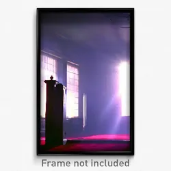 Pixel Art Poster - Esteemed Parsonage (8 Bit Psychedelic Video Game Print)