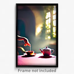 Pixel Art Poster - Graceful Tea (8 Bit Psychedelic Trippy Video Game Print)