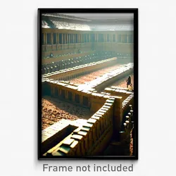 Pixel Art Poster - Fancy Trenches (8 Bit Psychedelic Trippy Video Game Print)