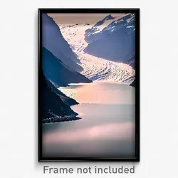 Pixel Art Poster - Memorable Glacier (8 Bit Psychedelic Trippy Video Game Print)