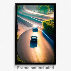 Pixel Art Poster - Enchanting Intersection (8 Bit Psychedelic Video Game Print)