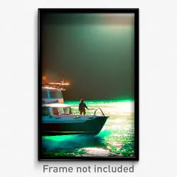 Pixel Art Poster - Shifty Boat (8 Bit Psychedelic Trippy Weird Video Game Print)