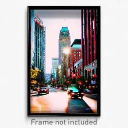 Pixel Art Poster - Pure Canadian City (8 Bit Psychedelic Video Game Print)