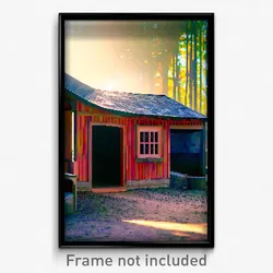 Pixel Art Poster - Mushy Outbuilding (8 Bit Psychedelic Trippy Video Game Print)