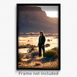 Pixel Art Poster - Dry Desert (8 Bit Psychedelic Trippy Weird Video Game Print)