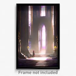 Pixel Art Poster - Adventurous Sepulchre (8 Bit Psychedelic Video Game Print)