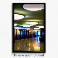 Pixel Art Poster - Muted Hotel Lobby (8 Bit Psychedelic Trippy Video Game Print)