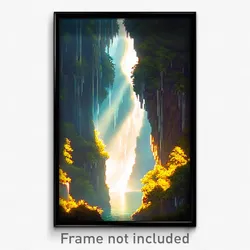 Pixel Art Poster - Enchanted Vein (8 Bit Psychedelic Trippy Video Game Print)