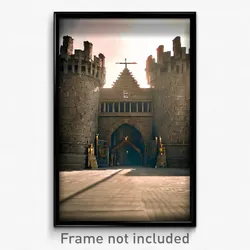 Pixel Art Poster - Impressive Portcullis (8 Bit Psychedelic Video Game Print)