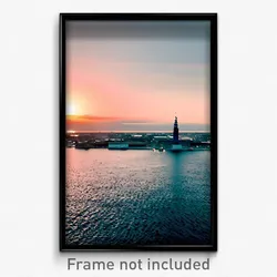 Pixel Art Poster - Distant Copenhagen (8 Bit Psychedelic Video Game Print)