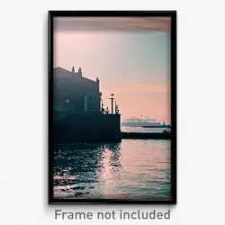 Pixel Art Poster - Glaring Harbour (8 Bit Psychedelic Trippy Video Game Print)