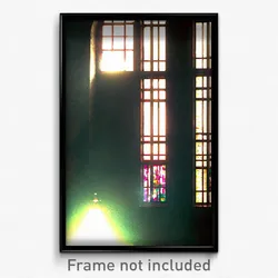 Pixel Art Poster - Stained Window (8 Bit Psychedelic Trippy Video Game Print)