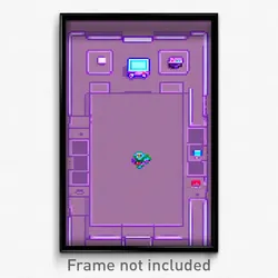 Pixel Art Poster - Square Video Game (8 Bit Psychedelic Trippy Video Game Print)