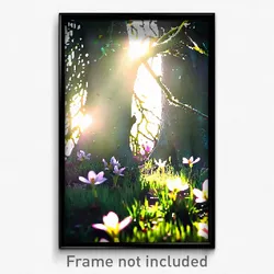Pixel Art Poster - Damaged Spring (8 Bit Psychedelic Trippy Video Game Print)