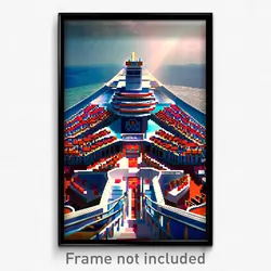 Pixel Art Poster - Voluminous Cruise (8 Bit Psychedelic Trippy Video Game Print)
