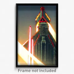 Pixel Art Poster - Brisk Empire (8 Bit Psychedelic Trippy Video Game Print)