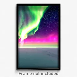 Pixel Art Poster - Fancy Aurora (8 Bit Psychedelic Trippy Video Game Print)