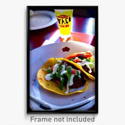 Pixel Art Poster - Immaculate Taco (8 Bit Psychedelic Trippy Video Game Print)