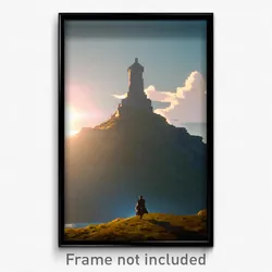 Pixel Art Poster - Majestic Redoubt (8 Bit Psychedelic Trippy Video Game Print)