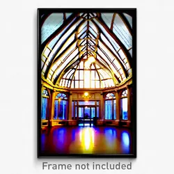 Pixel Art Poster - Sparkling Conservatory (8 Bit Psychedelic Video Game Print)