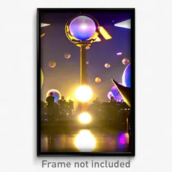 Pixel Art Poster - Spherical Concert (8 Bit Psychedelic Trippy Video Game Print)