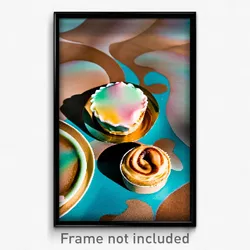 Pixel Art Poster - Brown Pastel De Nata (8 Bit Psychedelic Video Game Print)