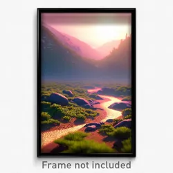 Pixel Art Poster - Cultured Tundra (8 Bit Psychedelic Trippy Video Game Print)