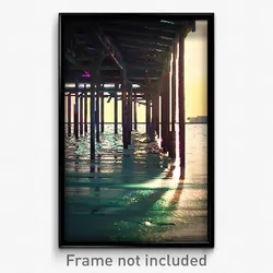 Pixel Art Poster - Humble Wharf (8 Bit Psychedelic Trippy Video Game Print)