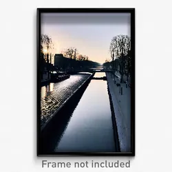 Pixel Art Poster - Gray Canal (8 Bit Psychedelic Trippy Weird Video Game Print)