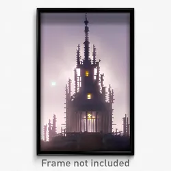 Pixel Art Poster - Advanced Belfry (8 Bit Psychedelic Trippy Video Game Print)