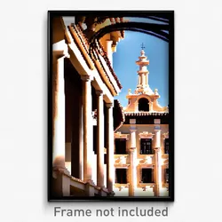 Pixel Art Poster - Secret Spanish Architecture (8 Bit Video Game Print)
