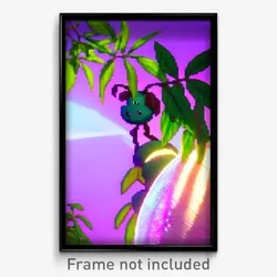 Pixel Art Poster - Leafy Pluto (8 Bit Psychedelic Trippy Weird Video Game Print)