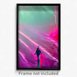 Pixel Art Poster - Velvety Crossing (8 Bit Psychedelic Trippy Video Game Print)