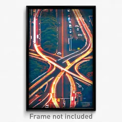 Pixel Art Poster - Insane Intersection (8 Bit Psychedelic Video Game Print)