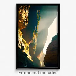 Pixel Art Poster - Acidic Gorge (8 Bit Psychedelic Trippy Video Game Print)