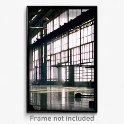 Pixel Art Poster - White Factory (8 Bit Psychedelic Trippy Video Game Print)