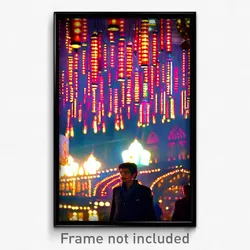 Pixel Art Poster - Silent Bazaar (8 Bit Psychedelic Trippy Video Game Print)