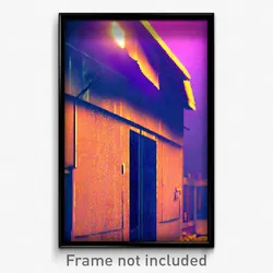 Pixel Art Poster - Villainous Outbuilding (8 Bit Psychedelic Video Game Print)