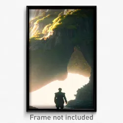 Pixel Art Poster - Hidden Promontory (8 Bit Psychedelic Trippy Video Game Print)