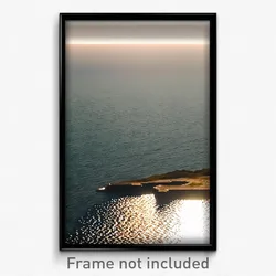 Pixel Art Poster - Cold Seascape (8 Bit Psychedelic Trippy Video Game Print)