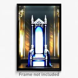 Pixel Art Poster - Big Throne (8 Bit Psychedelic Trippy Weird Video Game Print)