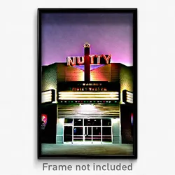 Pixel Art Poster - Nutty Movie Theatre (8 Bit Psychedelic Video Game Print)