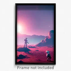 Pixel Art Poster - Strange Mars (8 Bit Psychedelic Trippy Video Game Print)