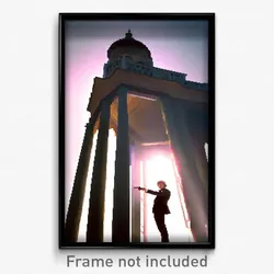 Pixel Art Poster - Interesting Belvedere (8 Bit Psychedelic Video Game Print)