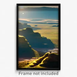 Pixel Art Poster - Stark Landscape (8 Bit Psychedelic Trippy Video Game Print)